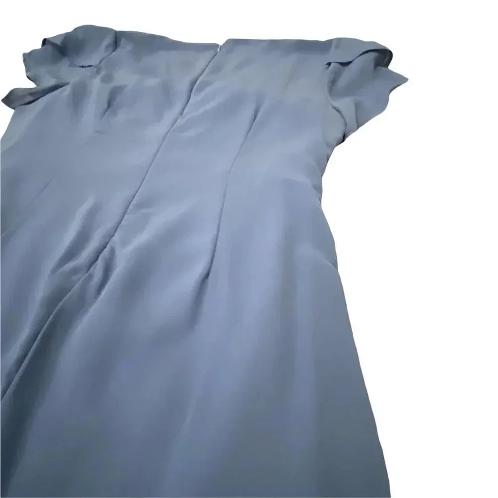 Ya Los Angeles Blue Dress Womens Large Layered Dress Ruffling Texture - Picture 10 of 11